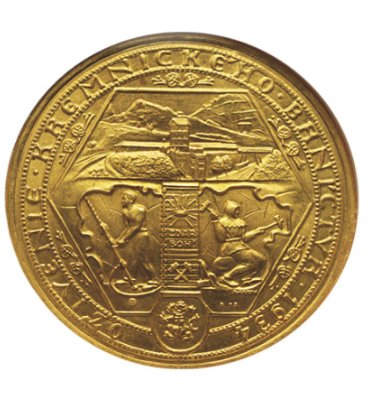 Czechoslovakia Kremnica Mine Reopening Commemorative Restrike 2 Ducat Gold Coin